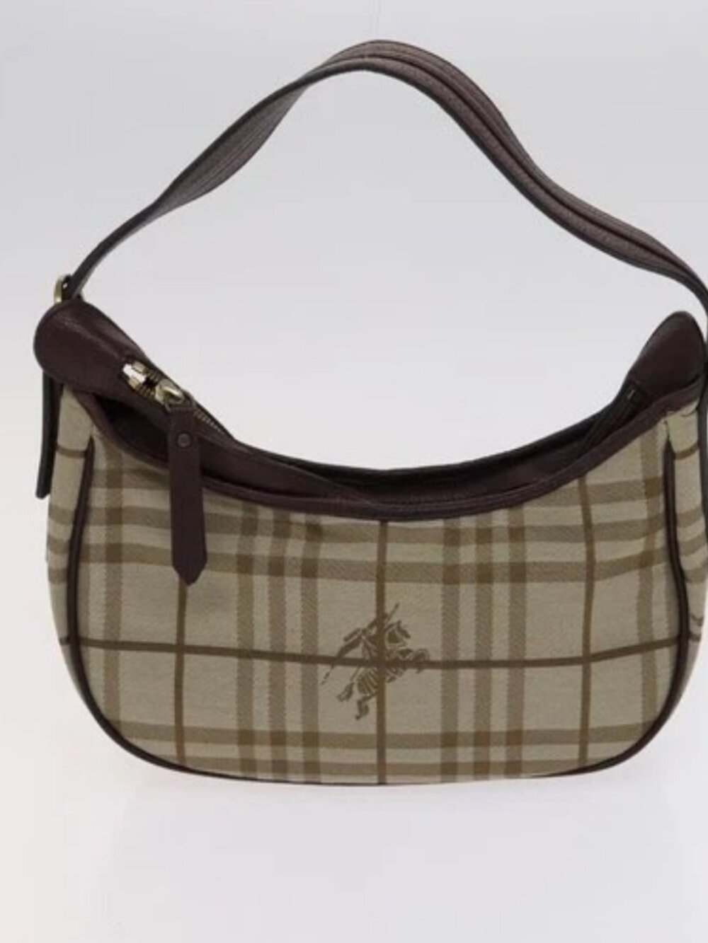 BURBERRY Nova Check Blue Label Shoulder Bag Canvas 2 Set Beige Gray Auth bs21820 - Picture 8 of 15